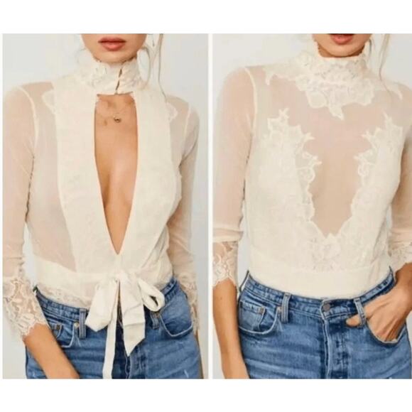 We Are HAH Take HAH Bow Bodysuit - Blood Orange - Reversible - Size XL - $178 - Picture 4 of 10